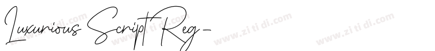 Luxurious Script Reg字体转换